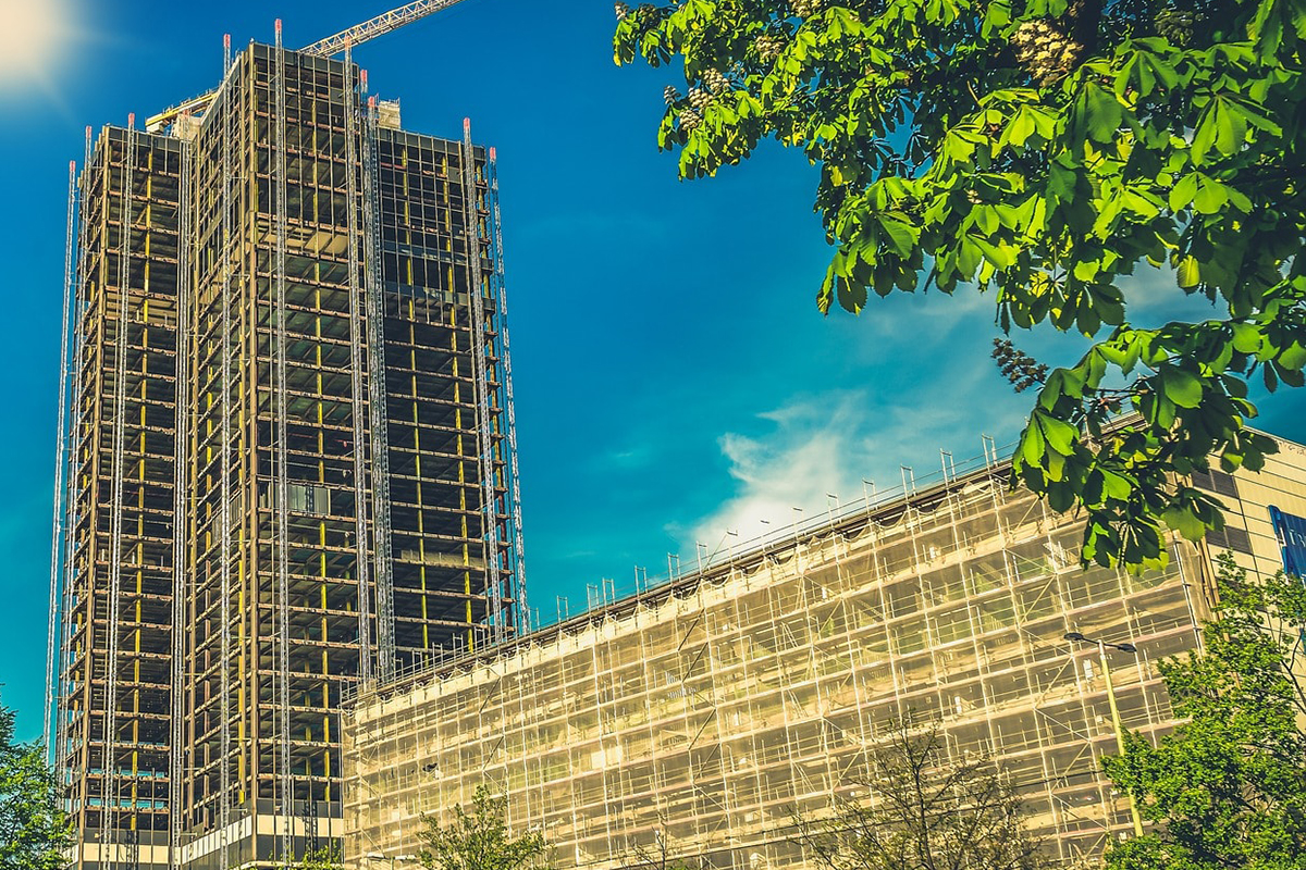 Scaffoldings for Business Tower Constructions